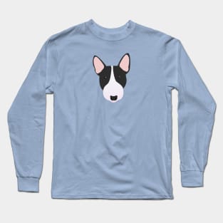 Black and White Miniature Bull Terrier Long Sleeve T-Shirt